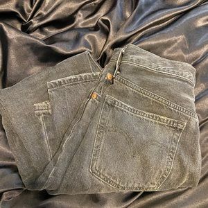 Levi's Black Ripped Mom Jeans